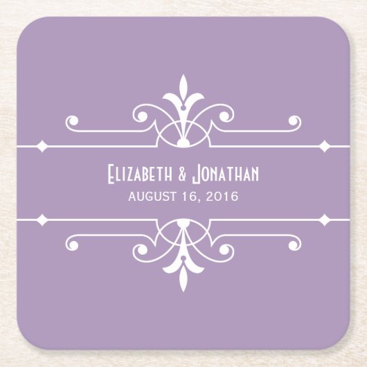 Lila Untersetzer für Extravagante Zierpapiere (Vorderseite)