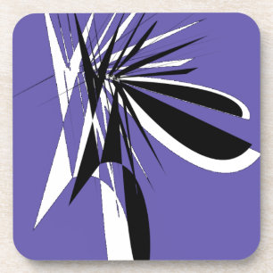 Lila Untersetzer mit modernem Grafikdesign