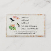 Lila unterstützte Thornbill Visitenkarte (Rückseite)