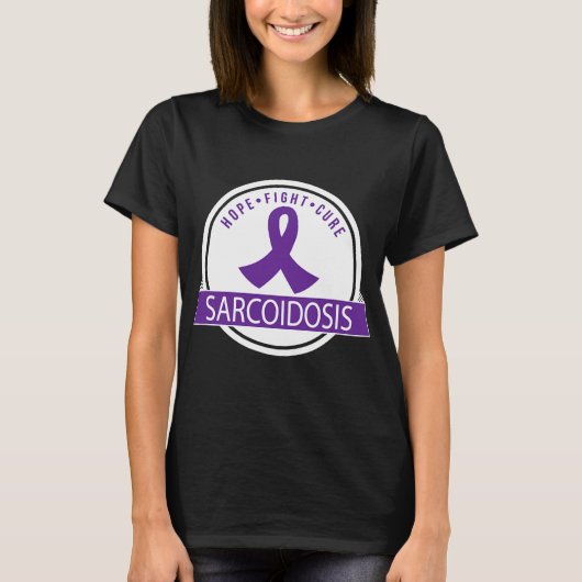 Lila Unterstützung der Sarcoidose T-Shirt (Vorderseite)