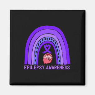 Lila Unterstützung für Epilepsie Magnet