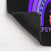 Lila Unterstützung für Epilepsie Mousepad (Ecke)