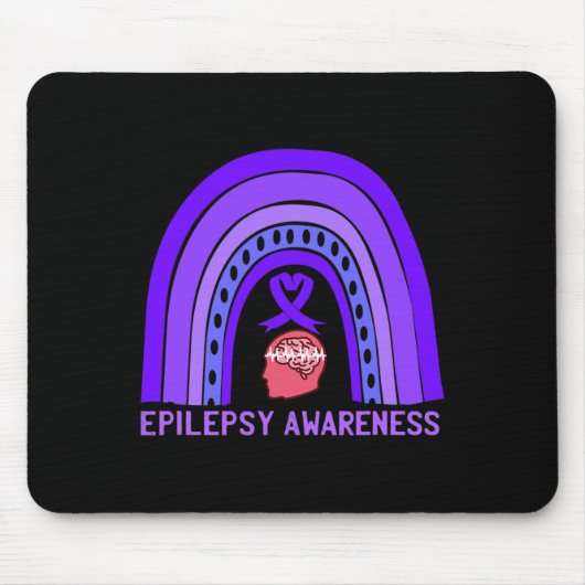 Lila Unterstützung für Epilepsie Mousepad (Vorne)