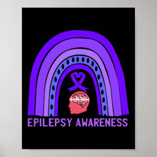 Lila Unterstützung für Epilepsie Poster