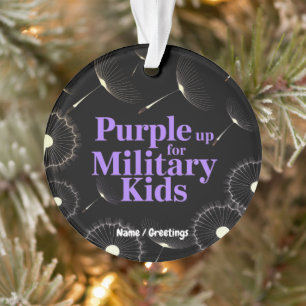Lila Unterstützung für Militärkids-Löwenleuchter Ornament