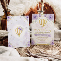 Lila Up and Away Hot Air Ballon Babydusche