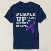 Lila UP-März 26 Unterstützung Epilepsie Awareness T-Shirt (Design vorne)
