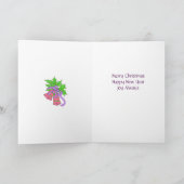 Lila Urlaubskarte Feiertagskarte (Innenseite)