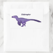 Lila Utahraptor Verlassen Rechteckiger Aufkleber (Tasche)
