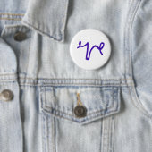 Lila Uterusdoodell Button (Beispiel)