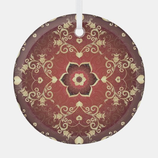 Lila Valentinrahmen Ornament Aus Glas (Vorderseite)