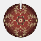 Lila Valentinrahmen Ornament Aus Glas (Rückseite)