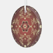 Lila Valentinrahmen Ornament Aus Glas (Vorderseite links)
