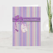 Lila Valentinromantik Feiertagskarte (Vorderseite)