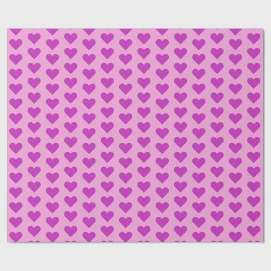Lila Valentinstag Liebe Herz Geschenkpapier (Flach)