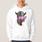 Lila Vampire Viking Mens Hoodie (Vorderseite)