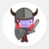 Lila Vampire Viking Stickers (Vorderseite)