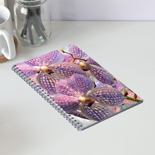 Lila Vanda Orchids Floral Notizblock