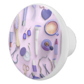 Lila Vanity-Tabelle Keramikknauf (Rechts)