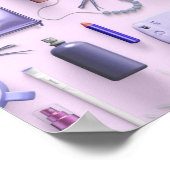 Lila Vanity-Tabelle Poster (Ecke)