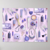 Lila Vanity-Tabelle Poster (Vorne)