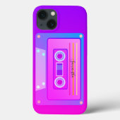 Lila Vaporwave ästhetisches 90er Hot Pink Mixtape Case-Mate iPhone Hülle (Rückseite)