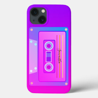 Lila Vaporwave ästhetisches 90er Hot Pink Mixtape Case-Mate iPhone Hülle