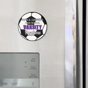 Lila Varsity-Fußballmannschaft Benutzerdefinierte Magnet