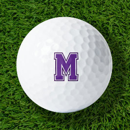 Lila Varsity Monogramm Golfball