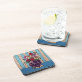 Lila Vase Getränkeuntersetzer (Rechte Seite)