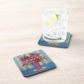 Lila Vase Getränkeuntersetzer (Rechte Seite)