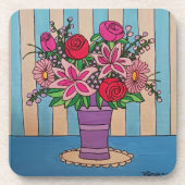 Lila Vase Getränkeuntersetzer (Vorderseite)