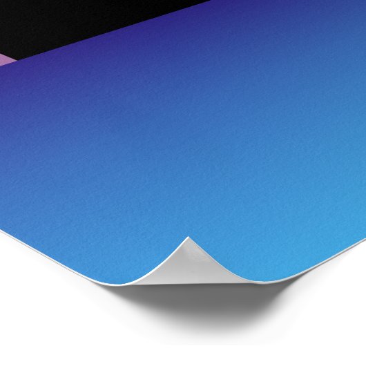 Lila Vase mit farbigen Blume Poster (Ecke)