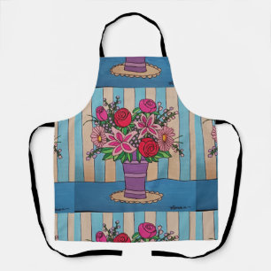 Lila Vase Schürze