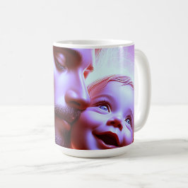 Lila Vater Baby Glow Kaffeetasse