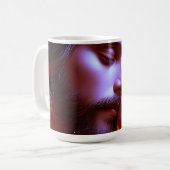 Lila Vater Baby Glow Kaffeetasse (Vorderseite Links)