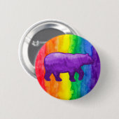 Lila Veilchen betreffen Regenbogen-Wäsche-Knöpfe Button (Vorne & Hinten)