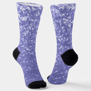 Lila Veilchen funkelt Glitter Bling Socken