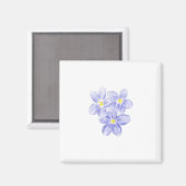 Lila Veilchen Magnet (Vorderseite/Rückseite)