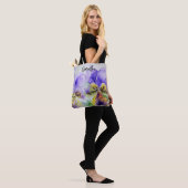 Lila Veilchen Stiefmütterchen Stiefmütterchen Aqua Tasche (Am Model)