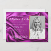 Lila Velvet Elegantes Foto Einladung (Vorderseite)