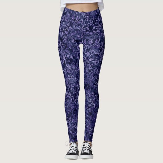 Lila Velvet-Leggings Leggings (Vorderseite)