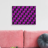 Lila Velvet Psychedelic Art Leinwand (Insitu (Wohnzimmer))