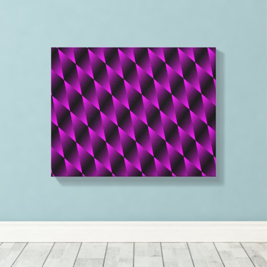 Lila Velvet Psychedelic Art Leinwand (Insitu (Holzboden))