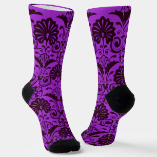 lila Ventilatoren und Schnörkel Druck Socken