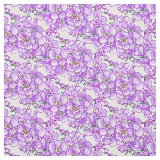 Lila vergessenes Blumenmuster Stoff (Muster)