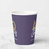 lila vergoldeter Glitzer, modern und stilvoll 40. Pappbecher (Links)