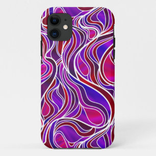 Lila verkettetes Glas Abstrakt iPhone 11 Hülle