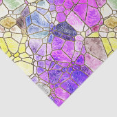 Lila verklebte Glasmosaike Seidenpapier (Ausschnitt)