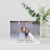 Lila verknüpfte Herzen Save the Date Ankündigungspostkarte (Stehend Vorderseite)